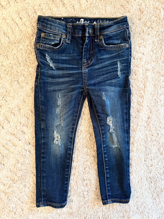 7 For All Mankind Other - 7 for all Mankind toddler girls distressed skinny jeans -size 3T - EUC! Like new